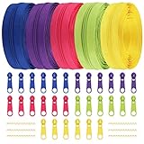 DOITEM 2.8 mm Reißverschluss 14 Meter Nylon Endlosreißverschluss Set mit...