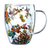 Glas-Teetassen | Isolierte Schicht Blumen Kaffeetasse |...