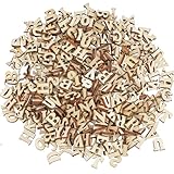 DLUSZERT 400 Stück Kleine Holzbuchstaben, 15MM Buchstaben aus Holz zum...