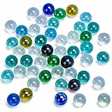 HAKACC Murmeln Glas, 50 STK. Muggelsteine bunt Kinder Deko Kugeln Spielzeug...