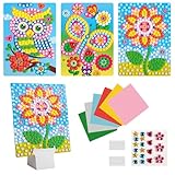 3 Stück Mosaik Bastelset Kinder, Mosaik Set Aufkleber Farben Moosgummi...