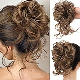 Dutt Haarteil Haargummi Mit Haaren Messy Bun Haarteile für Damen Mädchen...