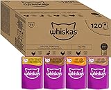 Whiskas Senior 7+ Katzennassfutter Gemischte Auswahl in Gelee, 120...