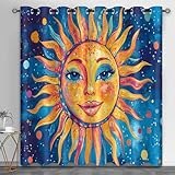 HYGIUID Aquarell-Sonnenvorhänge für Wohnzimmer,...