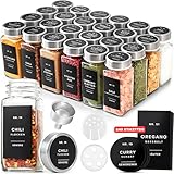 EDELHAUS Gewürzgläser Eckig Set mit Edelstahl Deckel (24 x 120ml)...