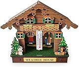 Wetterhaus, Haus Holz Chalet Barometer Thermometer Hygrometer Wald Wetter...