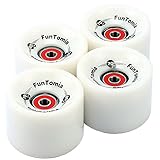 FunTomia 4 Stück Longboard/Skateboard Rollen (Big Wheels) in 70x51mm 80A...