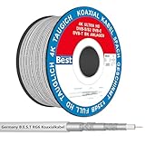 Germany B.e.s.t Koaxialkabel 100 M SAT-Kabel | 4K Ultra HD | Class A+ |...