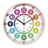 Qinlenyan Bunte Kinder-Wanduhr zum Aufhängen, wissenschaftliches Design,...