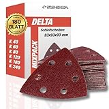 Delta-Schleifdreiecke mit Klett│180 Blatt│ 93 x 93 x 93 mm │ 6...