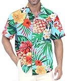 Gavliuu Hawaii Hemd Männer, Herren Hawaiihemd Casual Freizeit Blumen...