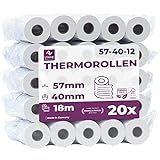 Ec-Cash Thermorollen 57mm x 18m x 12mm - Kassenrollen - Thermopapier -...