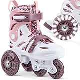 cariboo Rollschuhe Für Kinder Inliner Für Anfänger Verstellbar XS 26-30...