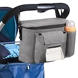 TOATELU Kinderwagen Organizer mit Getränkehalter: Kinderwagentasche mit...