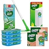 Swiffer Mega- Set - Bodenwischer + Bodentücher + Tücher Holz & Laminat +...