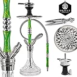 ORACLE HOOKAH® Epoxidharz Edelstahl Shisha Set 4 Anschlüsse - Shisha mit...