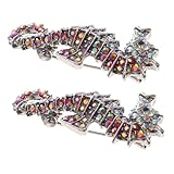 ANDRESLAD 2 Stück Bunte Strassbrosche Seepferdchen Langlebiger Modische...