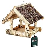 KOTARBAU® Vogelhaus zum Aufhängen Vogelfutterhaus aus Birkenholz...