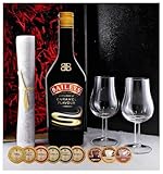 Geschenk Baileys Salted Caramel irischer Likör + 2 Likörgläser + 9...