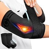 CAMBIVO 2 Pack Ellenbogenbandage mit Riemen & Gel-Polster, Tennisarm...