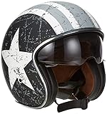 Origine helmets 202537028101802 Sprint Rebel Star Open Face Helme, White...