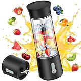 Tragbarer Mixer Smoothie Maker to go, 500ml 150W Smoothie Mixer Klein mit 6...