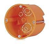 Generisch Hohlwanddose Unterputz Ø 68 mm - 60 mm tief - orange - 25 Stück...