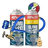 ClimaSet 1x 3in1 + 1x R1234yf Kältemittel Ersatzgas - Kühlmittel Klima...