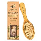 pandoo Bambus Haarbürste mit Naturborsten - Vegan, umweltfreundlich -...