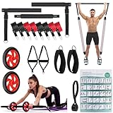 HSYFUNA Fitnessbänder Pilates Bar Set mit 8 Widerstandsbänder 20/30/40/50...