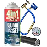 CLIMASET - Kältemittel Ersatzgas R134a, Kältemittelwechsler 4in1,...
