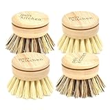 Joejis Set aus 4 Spülbürste Holz gemischtes Borsten - Ersatzköpfe...