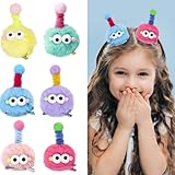 Axinost 6 Stück Bunte Kleine Plüschmonster Haarklammer, Lustige Plüsch...
