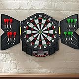 OHMG Elektronisches Dart-Set mit LED-Display, 12 Dartpfeile, 27 Spiele und...