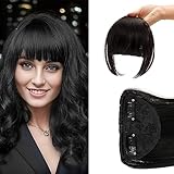 Clip in Bangs Clip in Pony Haarteil Pony Haare Clip in Extensions...