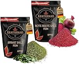 800g Spinatsalz und 800g Rote Beete Salz für den Streuer von Krautschmaus,...