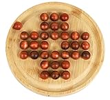 TOWO Holz-Solitaire-Spiel – Peg Solitaire Puzzle-Spielzeug –...