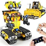 HiWEEGO Technik Ferngesteuert Roboter für Kinder - 730 Teiles 2-in-1 APP...