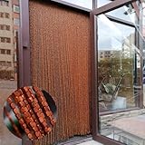 Holzperlenvorhänge, natürlicher Raumteiler für Türen, Wohnzimmer und...