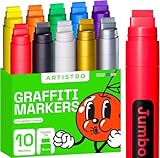Artistro 10 mehrfarbige Jumbo-Marker, Zeichenset, Acryl-Markerstifte mit 15...