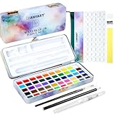 Anyart Aquarellfarben Set 50 Farben in Tragbarer Box Inklusive 4...