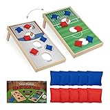 Relaxdays Cornhole, Wurfspiel Set, 10 Sandsäcke, Bean Bag Spiel, HxBxT: 18...