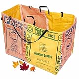 FAIR ZONE Gartenabfallsack - Laubsack aus Reissäcken - Upcycling...