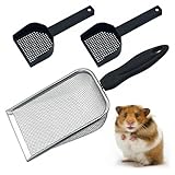 3 Stück Edelstahl Katzenstreu Schaufel Hamster Siebschaufel Reptile...