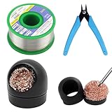 LUPATDY 50g Lötzinn 0.8mm, Drahtschneiderzange, Lötkolbenspitzenreiniger,...