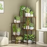 Bamworld Pflanzenständer Pflanzenregal Indoor Outdoor Ecke für 7 Etagen...