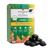 McBrikett KOKOKO Eggs Premium Grillkohle, 8 kg Bio Kokos Grillbriketts