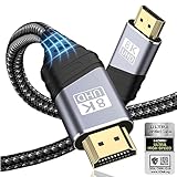 TEFLOTY HDMI 2.1 Kabel 8K - HDMI Kabel Ultra Highspeed 48Gbps 8K@60Hz...