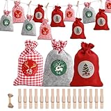 Adventskalender Zum BefüLlen Kinder Aus Leine, EnthäLt 24 Sackerl Zum...