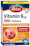 Abtei Vitamin B12 plus Folsäure - für Energie und Leistungsfähigkeit -...